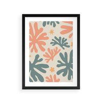 Plakat w ramie 40x50 - Boho Wybuch - boho formy, kształty - rama czarna