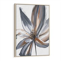 Obraz w ramie 80x120 - Olejne kwiaty - wyraz emocji - kwiaty, malowane - rama drewno