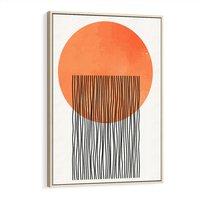 Obraz w ramie 80x120 - Echa Wyobraźni - koło, boho styl - rama drewno