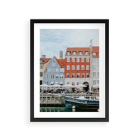 Plakat w ramie 50x70 - Miejska Dynamika - Dania, Kopehaga - rama czarna