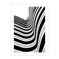 Plakat bez ramy 50x70 - Nowoczesność w Monochromii - nowoczesna architektura, czarno białe zdjęcie