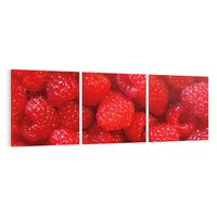 Obraz na płótnie 120x40 - "Maliny - Owocowy Raj - maliny, owoce