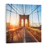 Obraz na płótnie 30x30 - Mosty Manhattanu - most, Nowy Jork