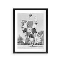 Plakat w ramie 50x70 - Sport to Zdrowie - retro zdjęcie, czarno białe - rama czarna
