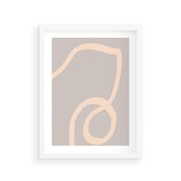 Plakat w ramie 40x50 - Wystylizowana Rewolucja - minimalistyczny obraz, nowoczesny - rama biała