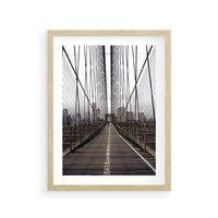 Plakat w ramie 40x50 - Nowoczesna Linia - most, nowoczesna - rama drewno