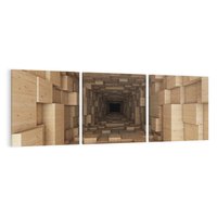 Obraz na płótnie 120x40 - Abstrakcyjny 3D tunel: Podróż w głębię - 3D, tunel