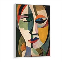 Obraz w ramie 50x70 - Kolorowe Dziwne Wyobrażenia - abstrakcyjny obraz, olejny - rama biała