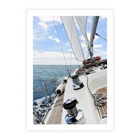 Plakat bez ramy 21x30 - Moc żaglowca na pełnym morzu - żaglowiec, jacht