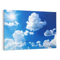 Obraz na płótnie 100x70 - Niebiańska panorama: Słońce, niebo i chmury - niebo, słońce