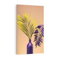 Obraz na płótnie 80x120 - Delikatne Piękno - palma, pastele