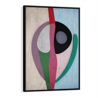 Obraz w ramie 50x70 - Wibracje Kolorów Marzeń - abstrakcyjne dziwne kształty, olejny obraz - rama czarna