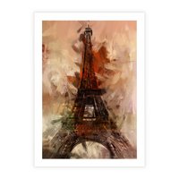 Plakat bez ramy 21x30 - Abstrakcyjna Eiffla - miasto w nowej formie - Eiffla, abstrakcja