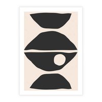 Plakat bez ramy 21x30 - Nowoczesna Sztuka na Beżowym Tle - nowoczesna sztuka, abstrakcja