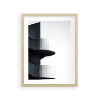Plakat w ramie 50x70 - Elegancja Współczesności - architektura, nowoczesne formy - rama drewno