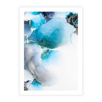 Plakat bez ramy 40x50 - Marmur złotą akwarelą - marmur, akwarela