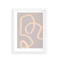 Plakat w ramie 50x70 - Nowoczesne Odbicia - minimalistyczny obraz, nowoczesny - rama biała