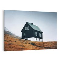 Obraz na płótnie 120x80 - Ciepło i Przytulność - skandynawski, domek