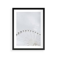 Plakat w ramie 40x50 - Karuzela Młyńska: Nostalgiczne Koło - młyńskie koło, karuzela - rama czarna