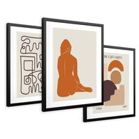 Zestaw obrazy w ramie 50x70 galeria - Sztuka, współczesna, plakaty - rama czarna
