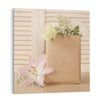 Obraz na płótnie 30x30 - Elegancja W Prostocie - kwiaty, mnimalizm