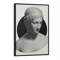 Obraz w ramie 70x100 - Sztuka Zeszłych Czasów - antyczna rzeźba kobiety, posąg - rama czarna