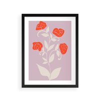 Plakat w ramie 50x70 - Migotliwe Widzenie Kwiatów - nowoczesny plakat, roślinne motywy - rama czarna