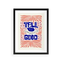 Plakat w ramie 30x40 - Bezgraniczne Formy - nowoczesna typografia, liście - rama czarna