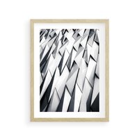 Plakat w ramie 30x40 - Geometryczna Nowoczesność - nowoczesna architektura, gemetryszne formy - rama drewno