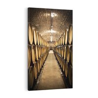 Obraz na płótnie 70x100 - Winniczka - winnica, beczki