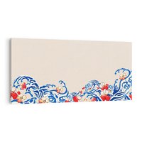 Obraz na płótnie 120x60 - Japońska Harmonia: Falujące Kwiaty - japonia, orientalne kwiaty wiśni