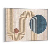 Obraz w ramie 100x70 - Melodia ukrytych snów - retro grafika, styl mid-century - rama biała