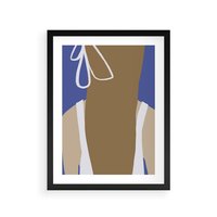 Plakat w ramie 40x50 - Kobieca Inspiracja - plakat retro, kobieta z kokardą - rama czarna