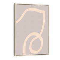 Obraz w ramie 80x120 - Wystylizowana Rewolucja - minimalistyczny obraz, nowoczesny - rama drewno