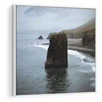 Obraz w ramie 50x50 - Mistyczna Aura - morze, mgła - rama biała