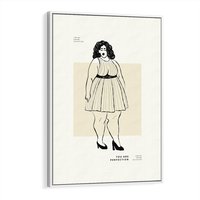 Obraz w ramie 50x70 - Ekspresja Wewnętrznych Emocji - kobieta, samoakceptacja - rama biała