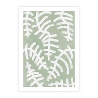 Plakat bez ramy 40x50 - Oaza Zieleni - zielona abstrakcja, zgaszona zieleń