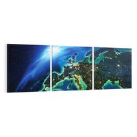 Obraz na płótnie 120x40 - Kosmiczna podróż: piękno Ziemi - kosmos, ziemia