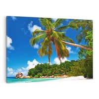 Obraz na płótnie 100x70 - Oaza palm na plaży - palma, plaża