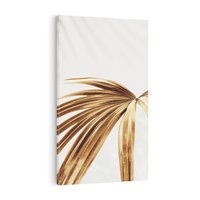 Obraz na płótnie 80x120 - Egzotyczny Blask - złote, liście