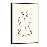 Obraz w ramie 70x100 - Migotliwa Symfonia - kobieta akt, minimalizm - rama czarna