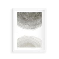 Plakat w ramie 30x40 - Impresje Energii - rozmyte cienie, abstrakcja - rama biała