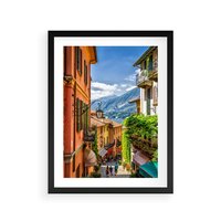 Plakat w ramie 40x50 - Tropienie Nieskończoności - uliczka, perspektywa - rama czarna