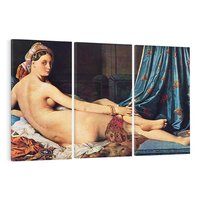 Obraz na płótnie 120x80 - "Grande Odalisque" (1814) Jean Auguste Dominique Ingres - Reprodukcja - reprodukcja, obraz na płótnie