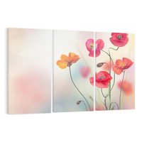 Obraz na płótnie 120x80 - Urok natury - kwiaty, akwarela