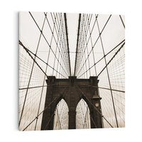 Obraz na płótnie 80x80 - Most z linami pod niebem - USA - most, liny