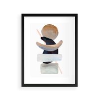 Plakat w ramie 40x50 - Rozkwitające Nowe Wymyślności - abstrakcja, akwarelowe plamy - rama czarna