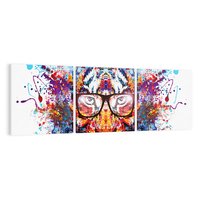 Obraz na płótnie 150x50 - Tygrys w graficznej oprawie - tygrys, grafika