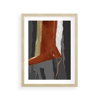 Plakat w ramie 40x50 - Abstrakcyjna impresja - abstrakcja, nowoczesny - rama drewno