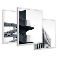 Zestaw obrazy w ramie 40x50 galeria - Nowoczesne, architektura, city - rama biała